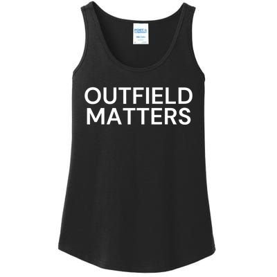 Funny Travel Baseball Outfield Matters Outfielders Ladies Essential Tank