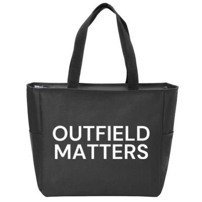 Funny Travel Baseball Outfield Matters Outfielders Zip Tote Bag