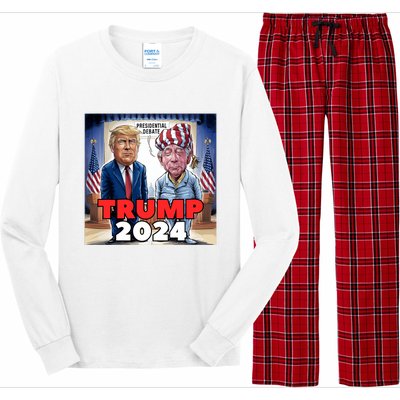 Funny Trump Biden Presidential Election Debate 2024 Long Sleeve Pajama Set