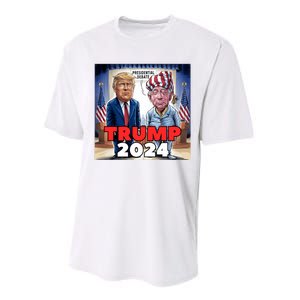 Funny Trump Biden Presidential Election Debate 2024 Performance Sprint T-Shirt