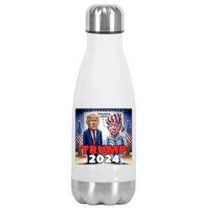 Funny Trump Biden Presidential Election Debate 2024 Stainless Steel Insulated Water Bottle