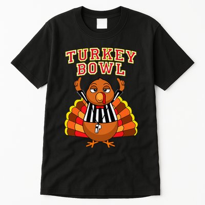 Football Turkey Bowl Annual Family Thanksgiving Game Referee Tall T-Shirt