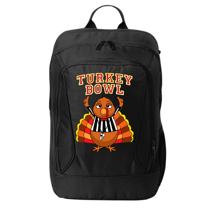 Football Turkey Bowl Annual Family Thanksgiving Game Referee City Backpack