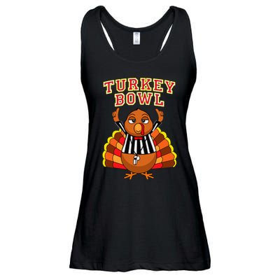 Football Turkey Bowl Annual Family Thanksgiving Game Referee Ladies Essential Flowy Tank