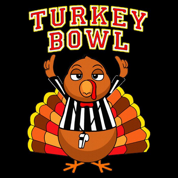 Football Turkey Bowl Annual Family Thanksgiving Game Referee Flatbill Hat