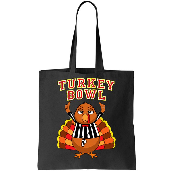 Football Turkey Bowl Annual Family Thanksgiving Game Referee Tote Bag