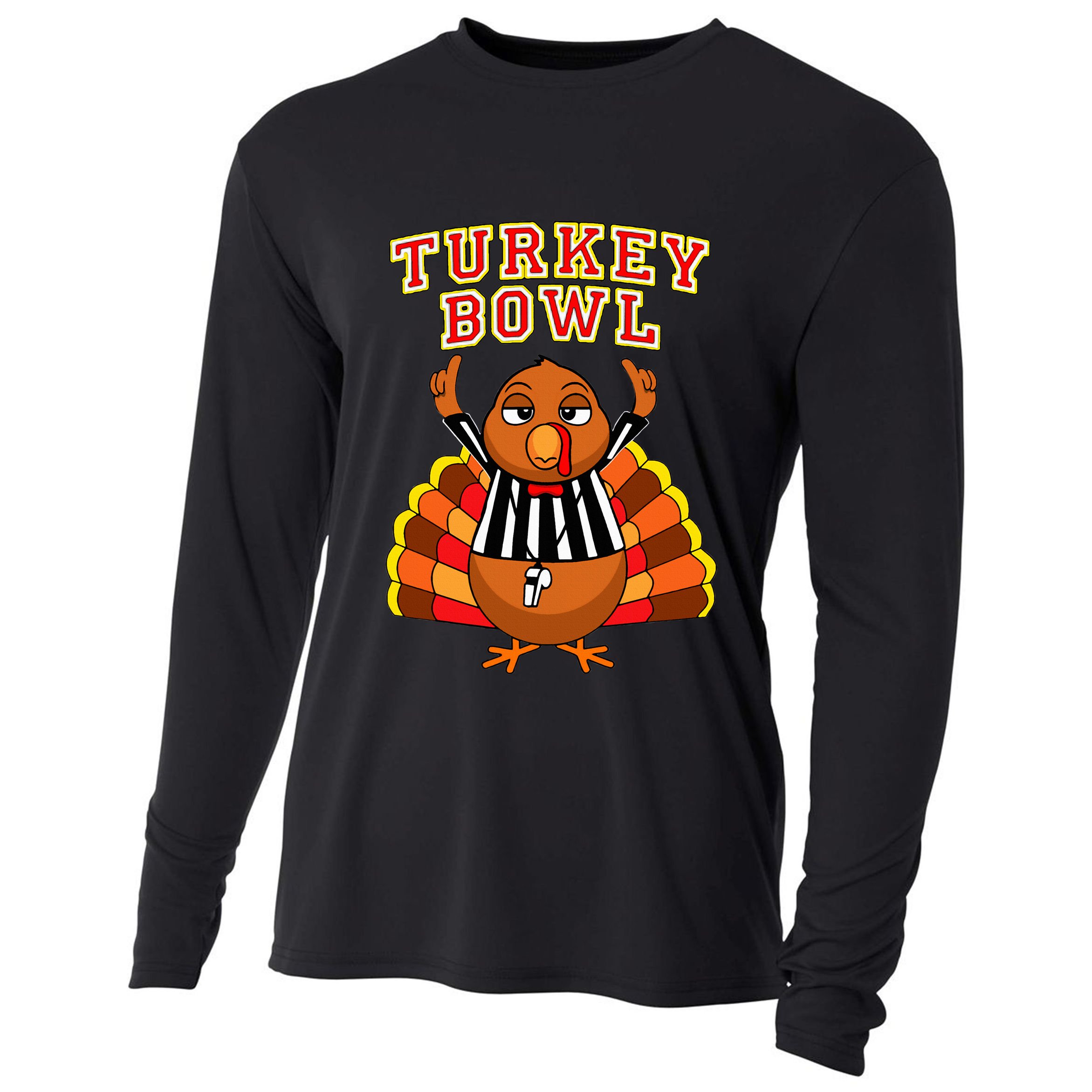 Football Turkey Bowl Annual Family Thanksgiving Game Referee Cooling Performance Long Sleeve Crew