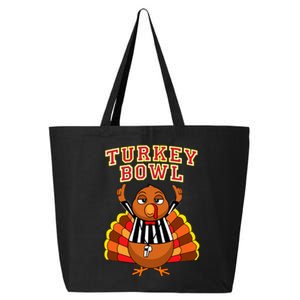 Football Turkey Bowl Annual Family Thanksgiving Game Referee 25L Jumbo Tote