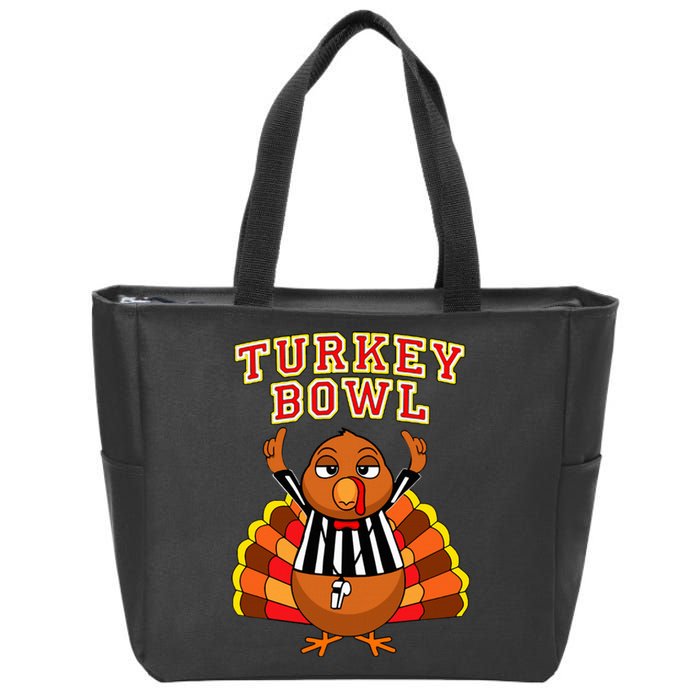 Football Turkey Bowl Annual Family Thanksgiving Game Referee Zip Tote Bag