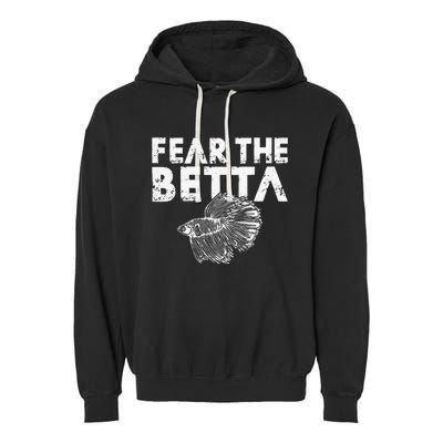 Fear The Betta Fish Garment-Dyed Fleece Hoodie