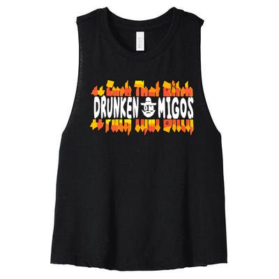 Fuck The Bitch Drunken M.I.G.O.S Women's Racerback Cropped Tank