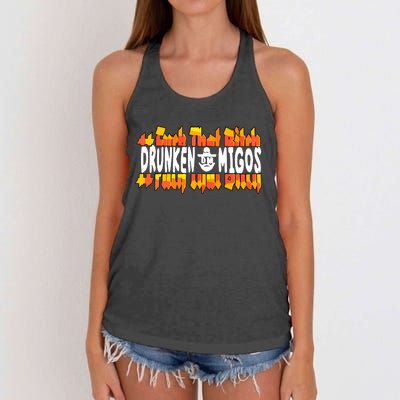 Fuck The Bitch Drunken M.I.G.O.S Women's Knotted Racerback Tank