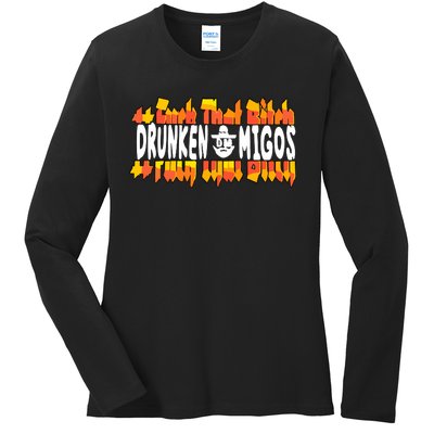 Fuck The Bitch Drunken M.I.G.O.S Ladies Long Sleeve Shirt