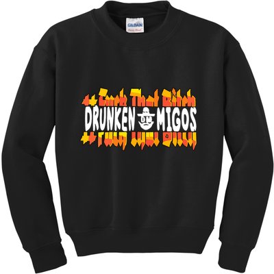 Fuck The Bitch Drunken M.I.G.O.S Kids Sweatshirt