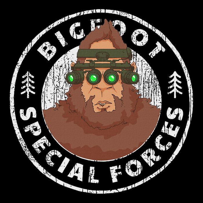 Funny Tactical Bigfoot Special Forces Hide And Seek Champion Cooling Performance Crew T-Shirt