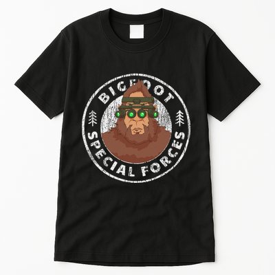 Funny Tactical Bigfoot Special Forces Hide And Seek Champion Tall T-Shirt