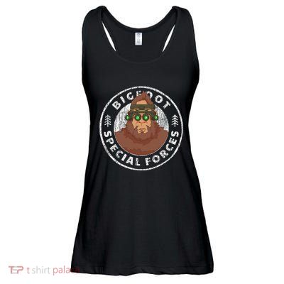 Funny Tactical Bigfoot Special Forces Hide And Seek Champion Ladies Essential Flowy Tank