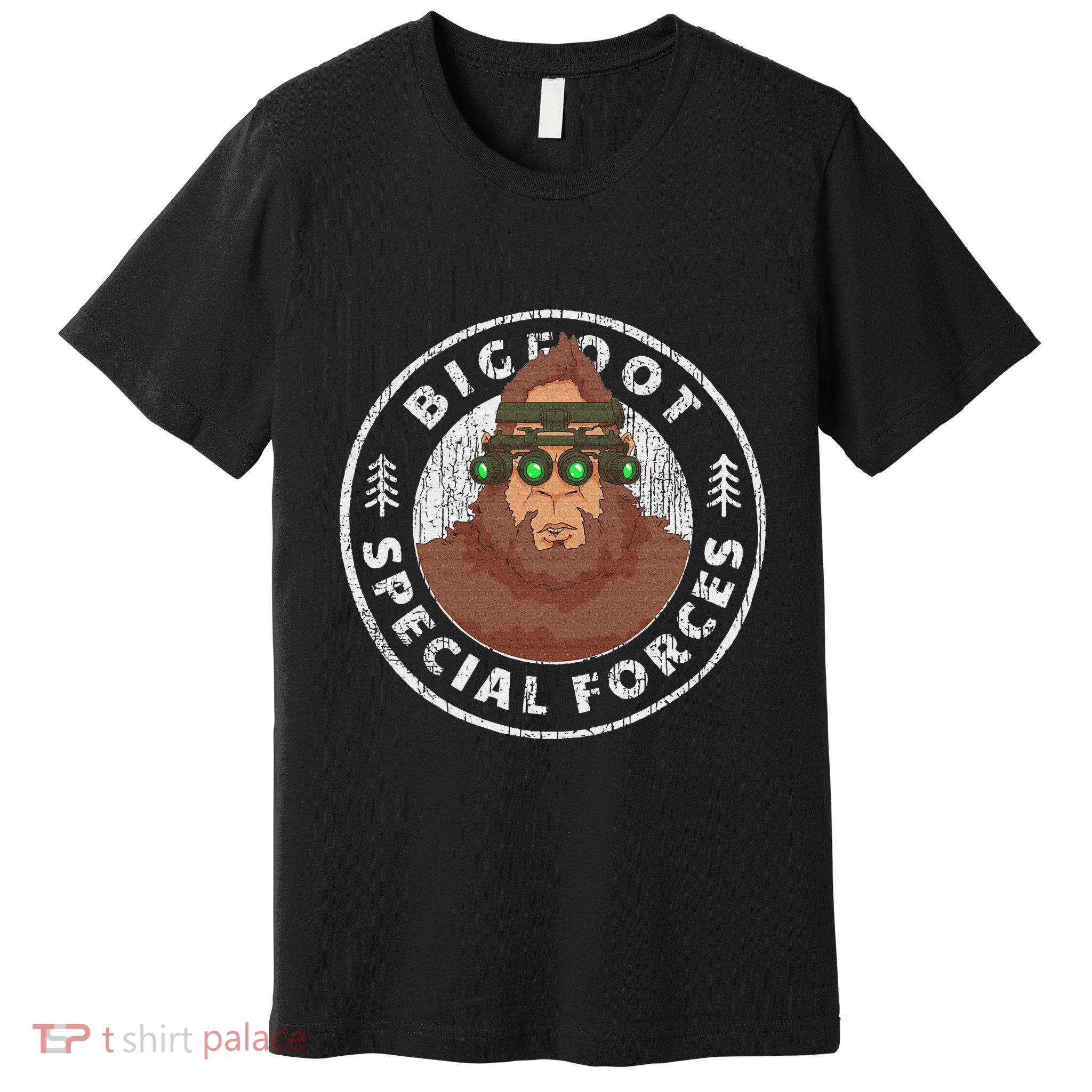 Funny Tactical Bigfoot Special Forces Hide And Seek Champion Premium T-Shirt