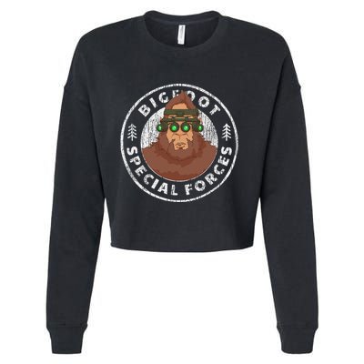 Funny Tactical Bigfoot Special Forces Hide And Seek Champion Cropped Pullover Crew