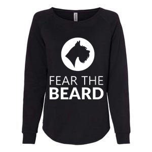 Fear The Beard Funny Schnauzer Lover T Gift Womens California Wash Sweatshirt