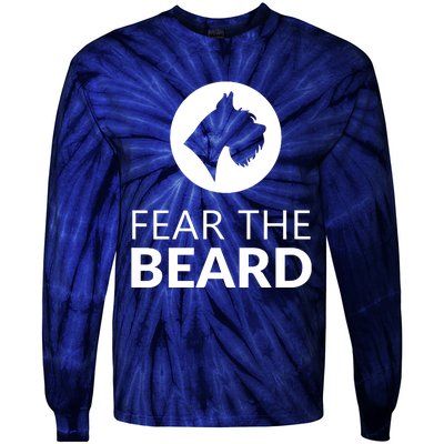 Fear The Beard Funny Schnauzer Lover T Gift Tie-Dye Long Sleeve Shirt