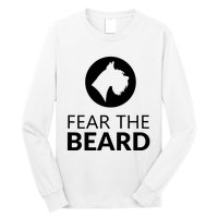 Fear The Beard Funny Schnauzer Lover T Gift Long Sleeve Shirt