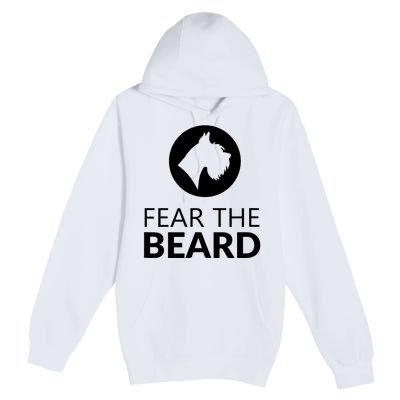 Fear The Beard Funny Schnauzer Lover T Gift Premium Pullover Hoodie