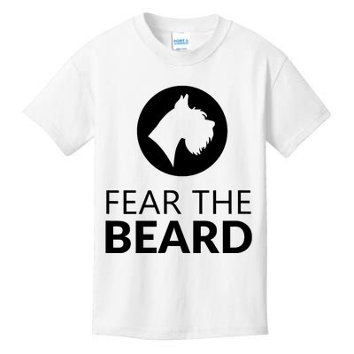 Fear The Beard Funny Schnauzer Lover T Gift Kids T-Shirt