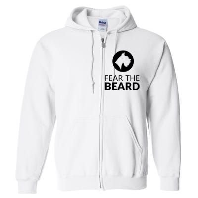 Fear The Beard Funny Schnauzer Lover T Gift Full Zip Hoodie