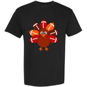 Football Turkey Balls Thanksgiving Garment-Dyed Heavyweight T-Shirt