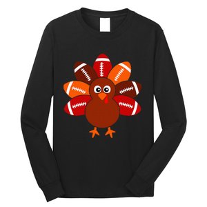 Football Turkey Balls Thanksgiving Long Sleeve Shirt