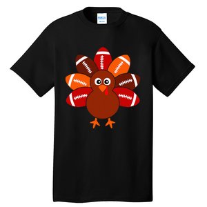 Football Turkey Balls Thanksgiving Tall T-Shirt