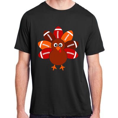 Football Turkey Balls Thanksgiving Adult ChromaSoft Performance T-Shirt