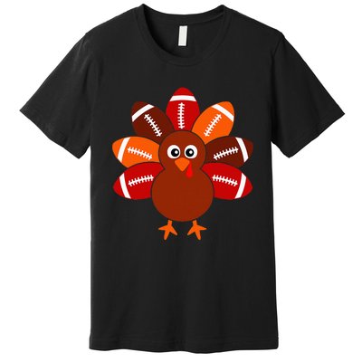 Football Turkey Balls Thanksgiving Premium T-Shirt