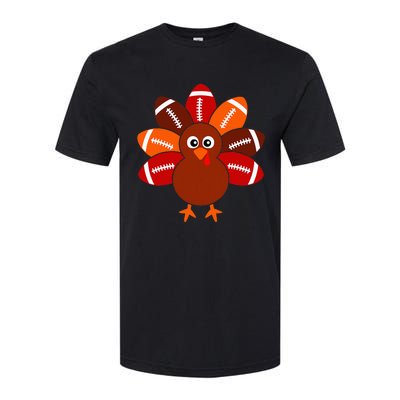 Football Turkey Balls Thanksgiving Softstyle CVC T-Shirt