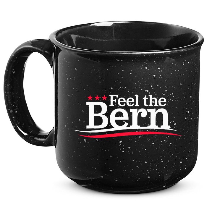 Feel The Bern Campaign Sign Not Me Us Meme Bernie Bro 15oz Campfire Ceramic Mug