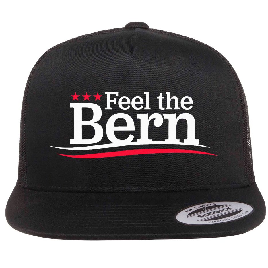 Feel The Bern Campaign Sign Not Me Us Meme Bernie Bro Flat Bill Trucker Hat