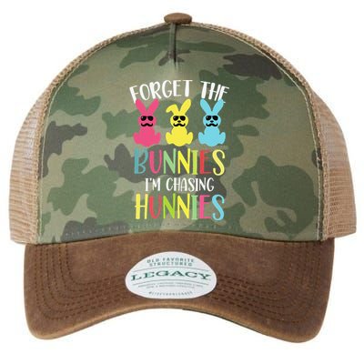 Forget The Bunnies I’m Chasing Hunnies Easter Bunny Legacy Tie Dye Trucker Hat