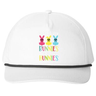 Forget The Bunnies I’m Chasing Hunnies Easter Bunny Snapback Five-Panel Rope Hat