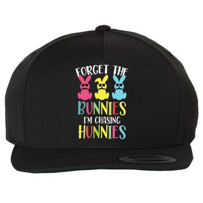 Forget The Bunnies I’m Chasing Hunnies Easter Bunny Wool Snapback Cap