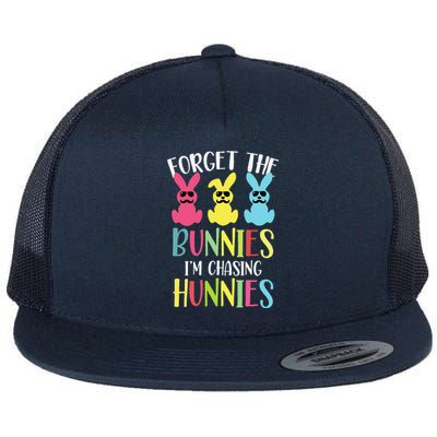 Forget The Bunnies I’m Chasing Hunnies Easter Bunny Flat Bill Trucker Hat