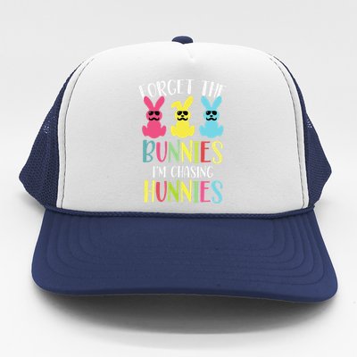 Forget The Bunnies I’m Chasing Hunnies Easter Bunny Trucker Hat