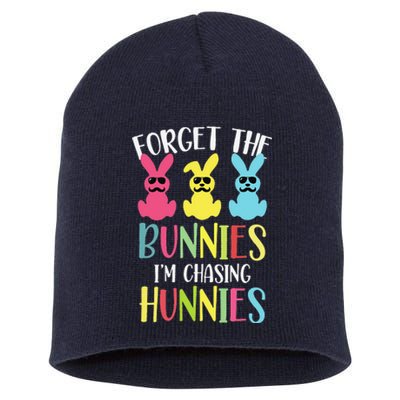 Forget The Bunnies I’m Chasing Hunnies Easter Bunny Short Acrylic Beanie