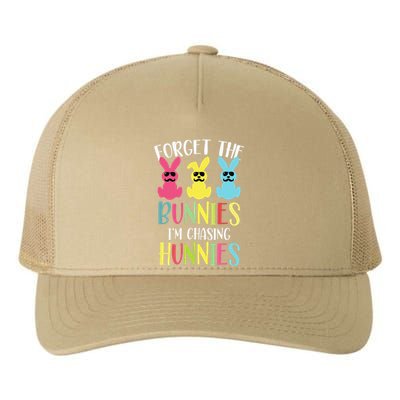 Forget The Bunnies I’m Chasing Hunnies Easter Bunny Yupoong Adult 5-Panel Trucker Hat