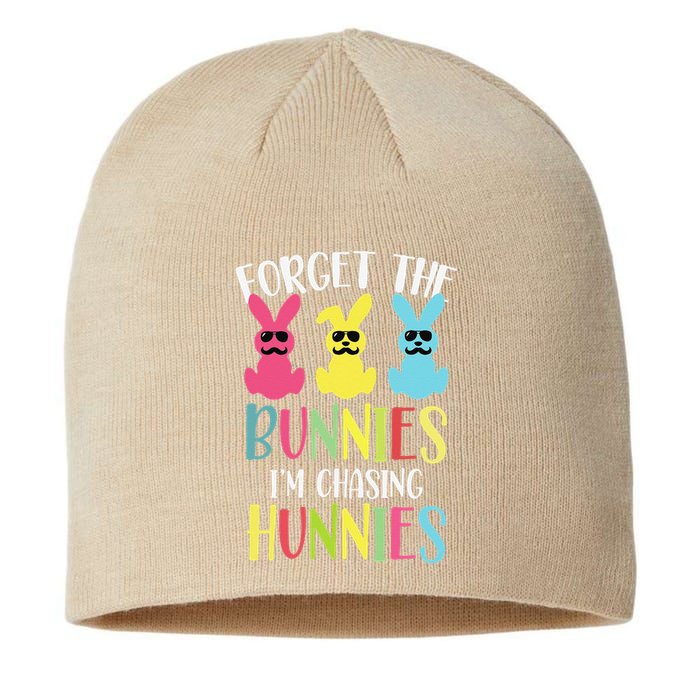 Forget The Bunnies I’m Chasing Hunnies Easter Bunny Sustainable Beanie