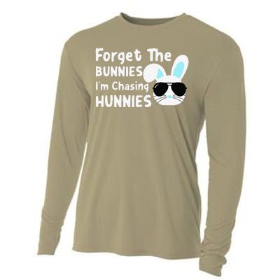 Forget The Bunnies Im Chasing Hunnies Easter Bunnies Cooling Performance Long Sleeve Crew