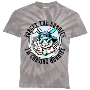 Forget The Bunnies Im Chasing Hunnies Easter Bunny Kids Tie-Dye T-Shirt