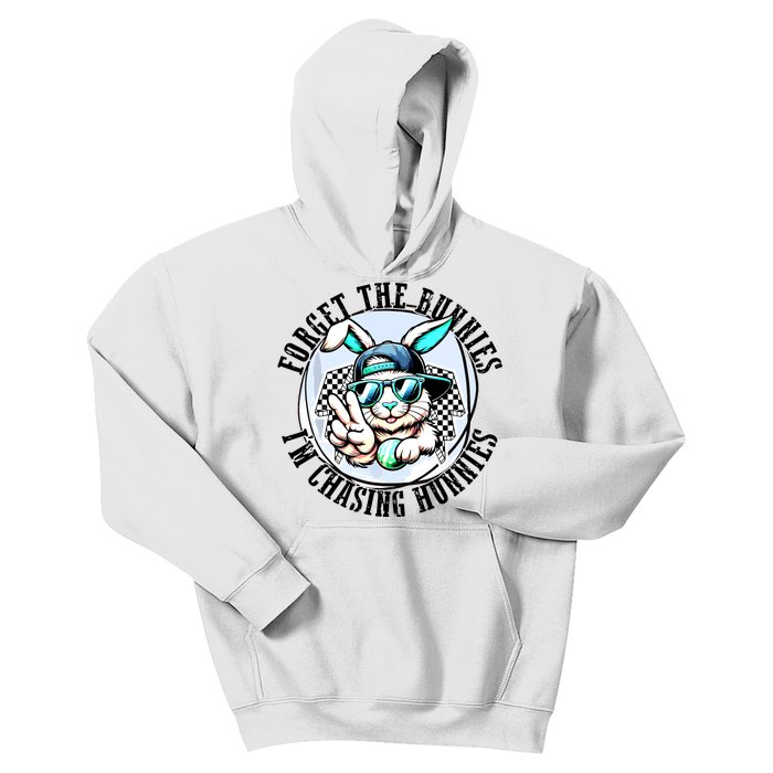 Forget The Bunnies Im Chasing Hunnies Easter Bunny Kids Hoodie