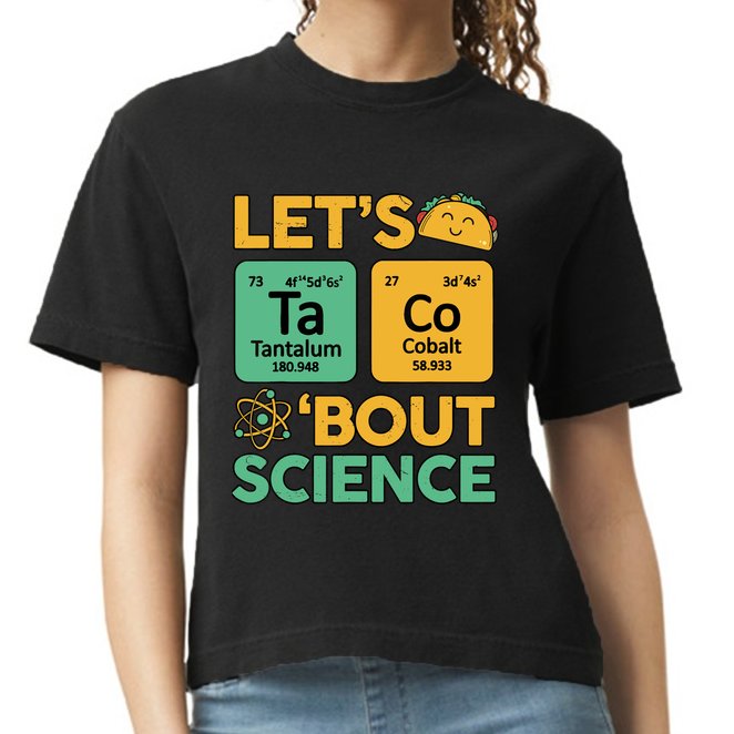 Funny Taco Bout Scienceshirt Tuesday Chemistry Stem Teacher Comfort Colors Boxy T-Shirt