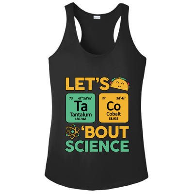 Funny Taco Bout Scienceshirt Tuesday Chemistry Stem Teacher Ladies PosiCharge Competitor Racerback Tank